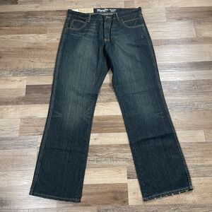 NEW Wrangler Retro Men's Jeans Relaxed Boot Cut Denim Cowboy Western 36x34 Blue